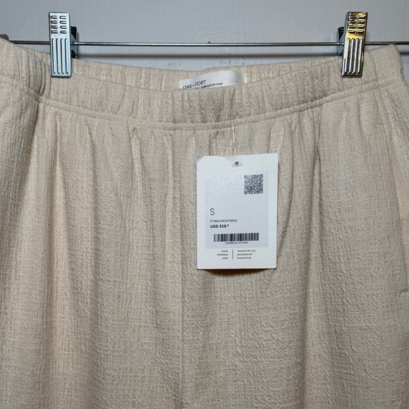 Oak + Fort Elastic Waist Pant - S - Oatmeal - Picture 6 of 6